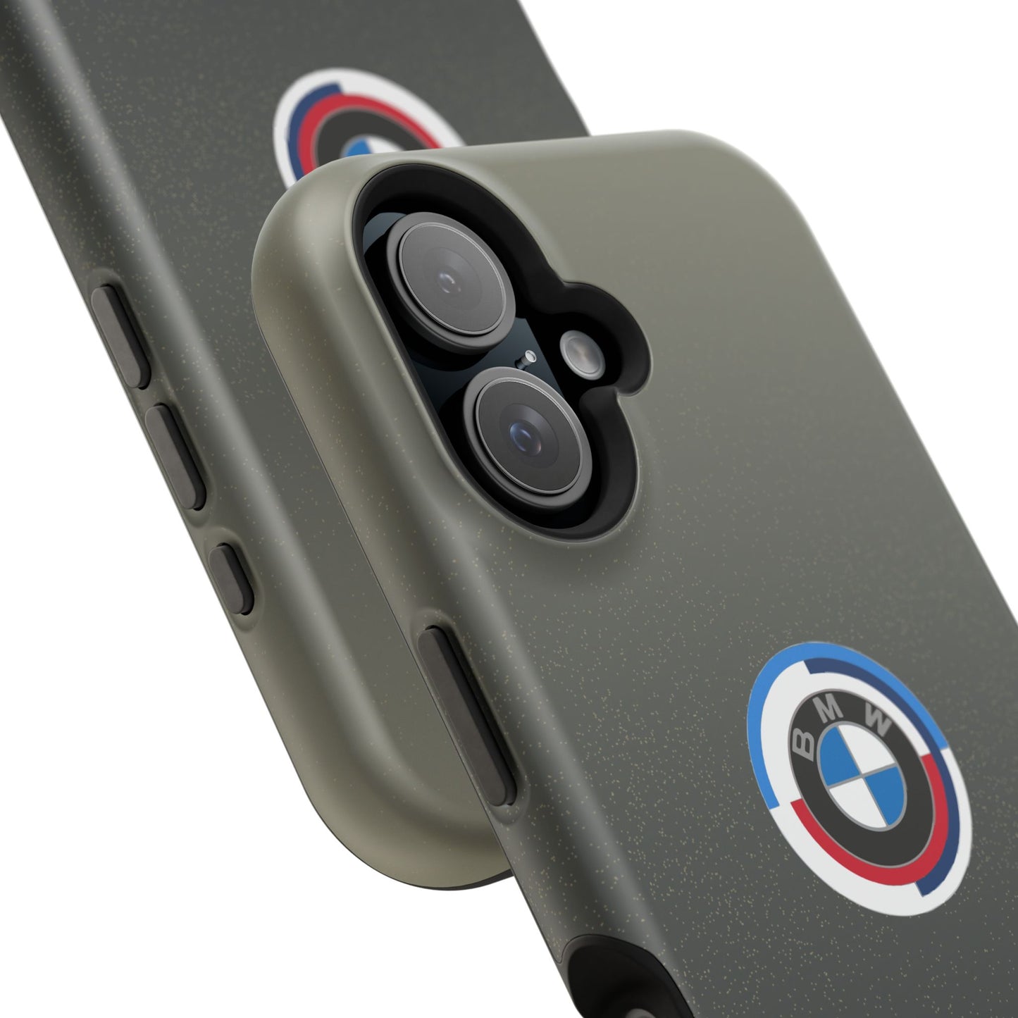 BMW G8X Dravit Grey With Gold Flecks iPhone MagSafe Tough Case - 50 Jahre Logo and M Piping