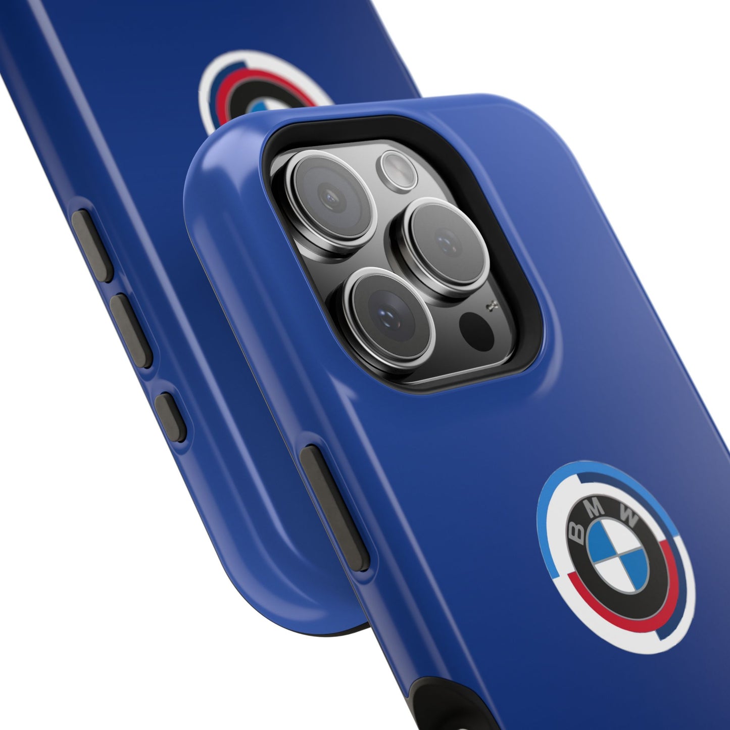 BMW G8X Frozen Portimao Blue iPhone MagSafe Tough Case - 50 Jahre Logo and M Piping