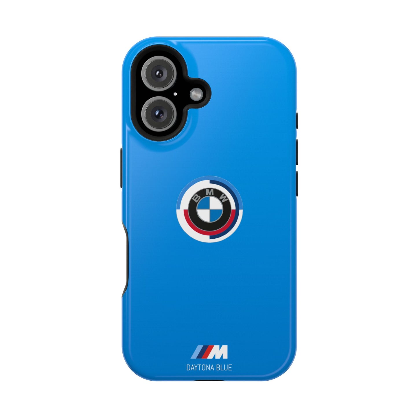 BMW G8X Daytona Blue iPhone MagSafe Tough Case - 50 Jahre Logo and M Piping