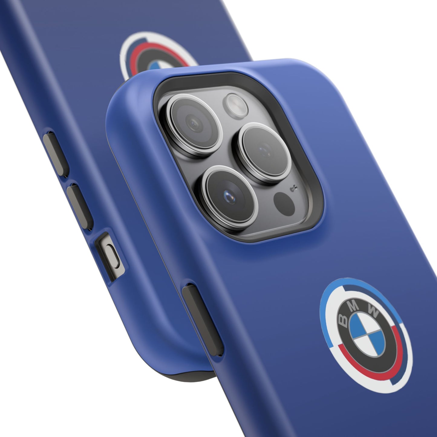 BMW G8X Frozen Portimao Blue iPhone MagSafe Tough Case - 50 Jahre Logo and M Piping