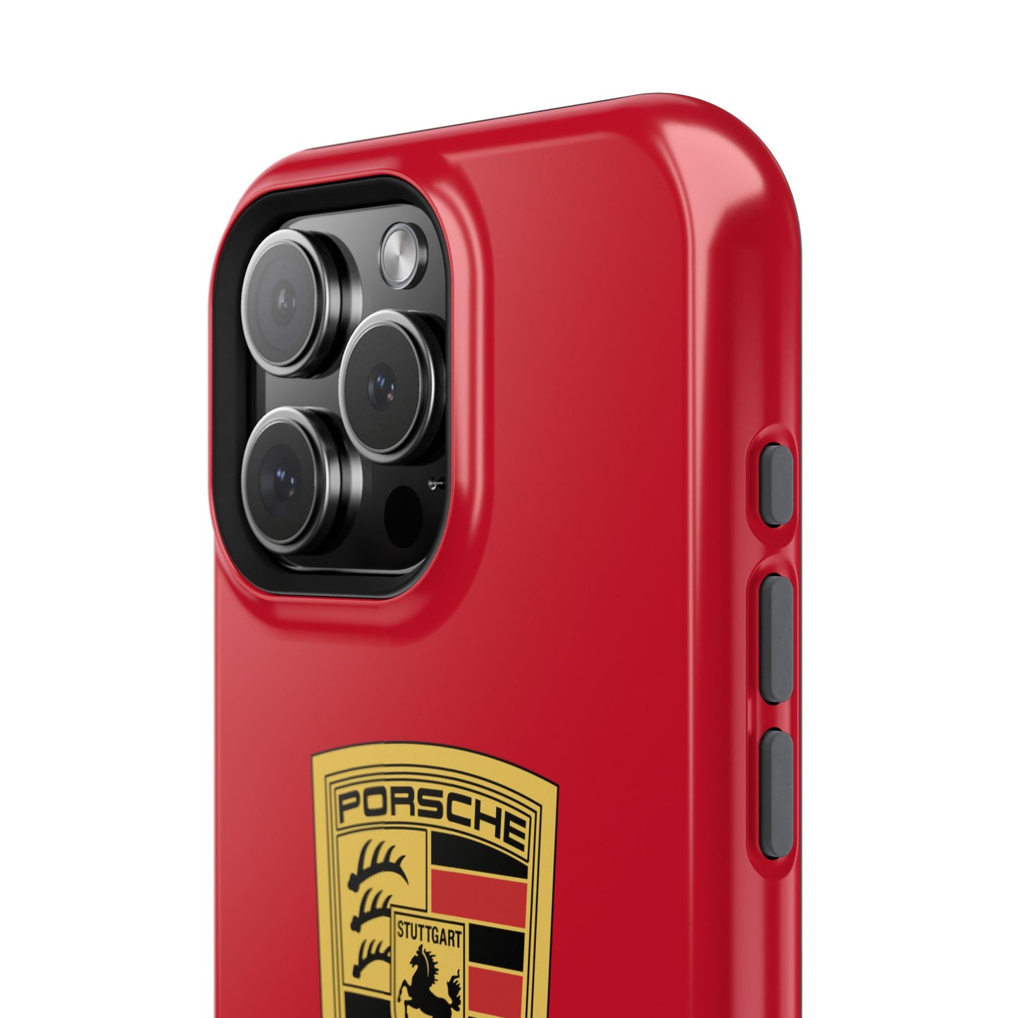 iPhone MagSafe Tough Case - Porsche Crest - Dark Red Gloss/Matte - iPhone 14-16 Pro Max