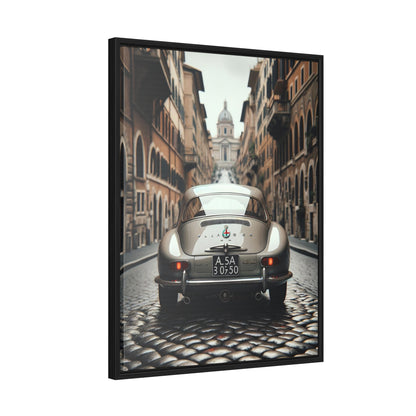 Roman Roamer: Alfa Romeo 33 Stradale Vintage Journey Edition – Vertikaler Leinwanddruck