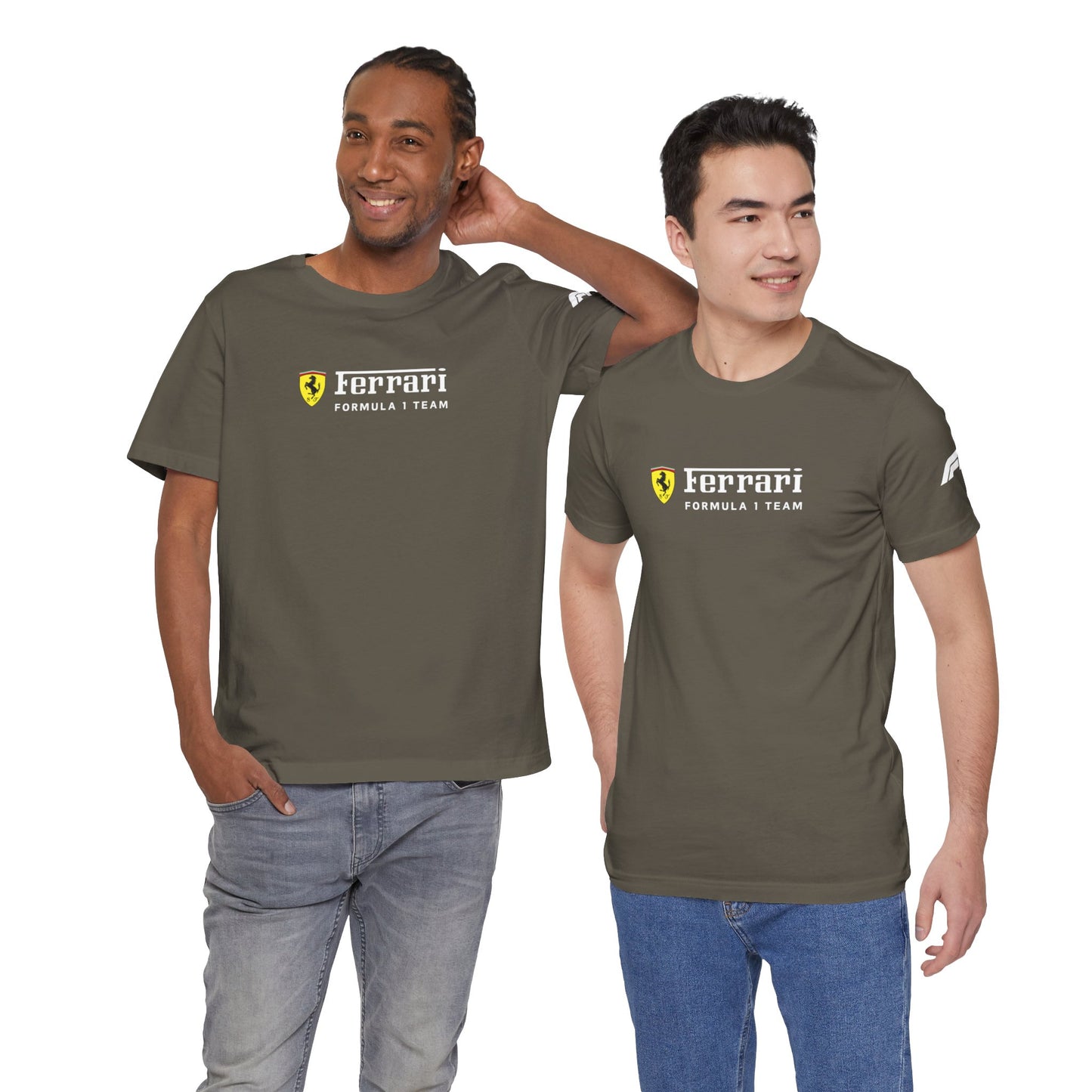 Ferrari Unisex Bella+Canva Ultra Soft T-Shirt – Bequemer Stil – Scuderia und Formel-1-Team – Geschenk für den Auto-Enthusiasten – Auto-Show-Ausrüstung