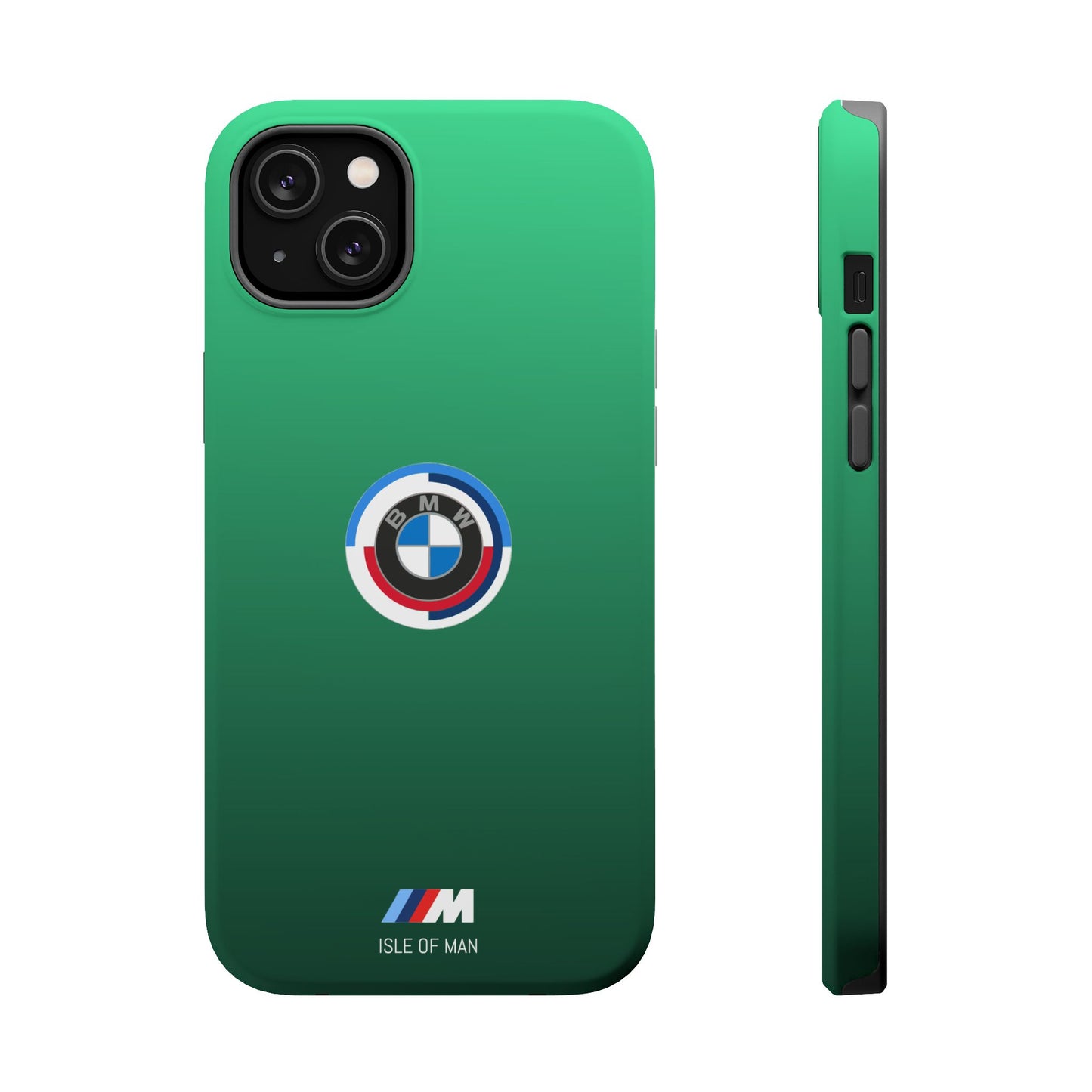 BMW G8X Isle of Man Green iPhone MagSafe Tough Case - 50 Jahre Logo and M Piping