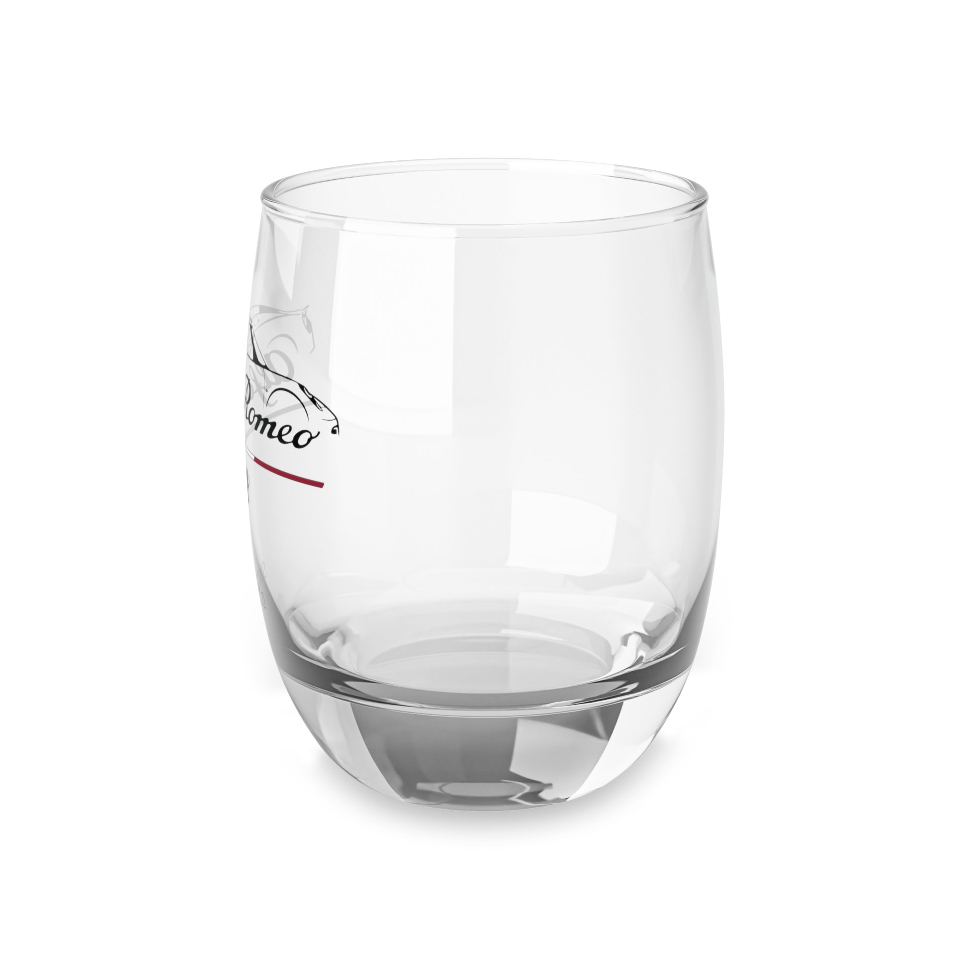 6oz Whiskey Glass with Alfa Romeo Script, 4C Coupe Silhouette & Racing Italian Flag – Timeless Barware - AI Print Spot