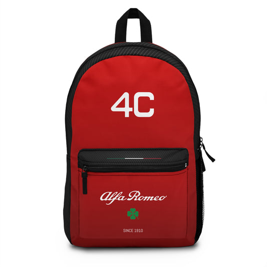 Alfa Romeo 4C Limited Edition Backpack – Alfa Rosso & Carbon Fiber Print