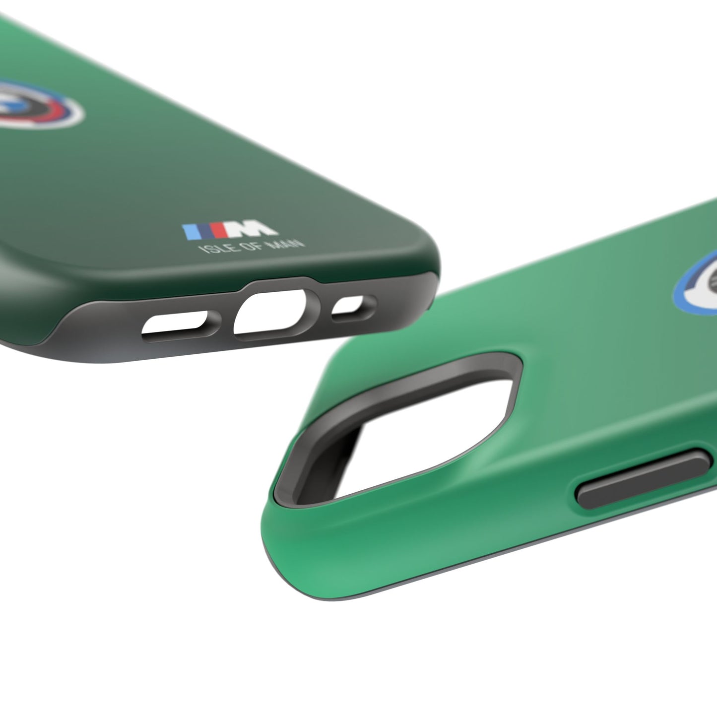 BMW G8X Isle of Man Green iPhone MagSafe Tough Case - 50 Jahre Logo and M Piping