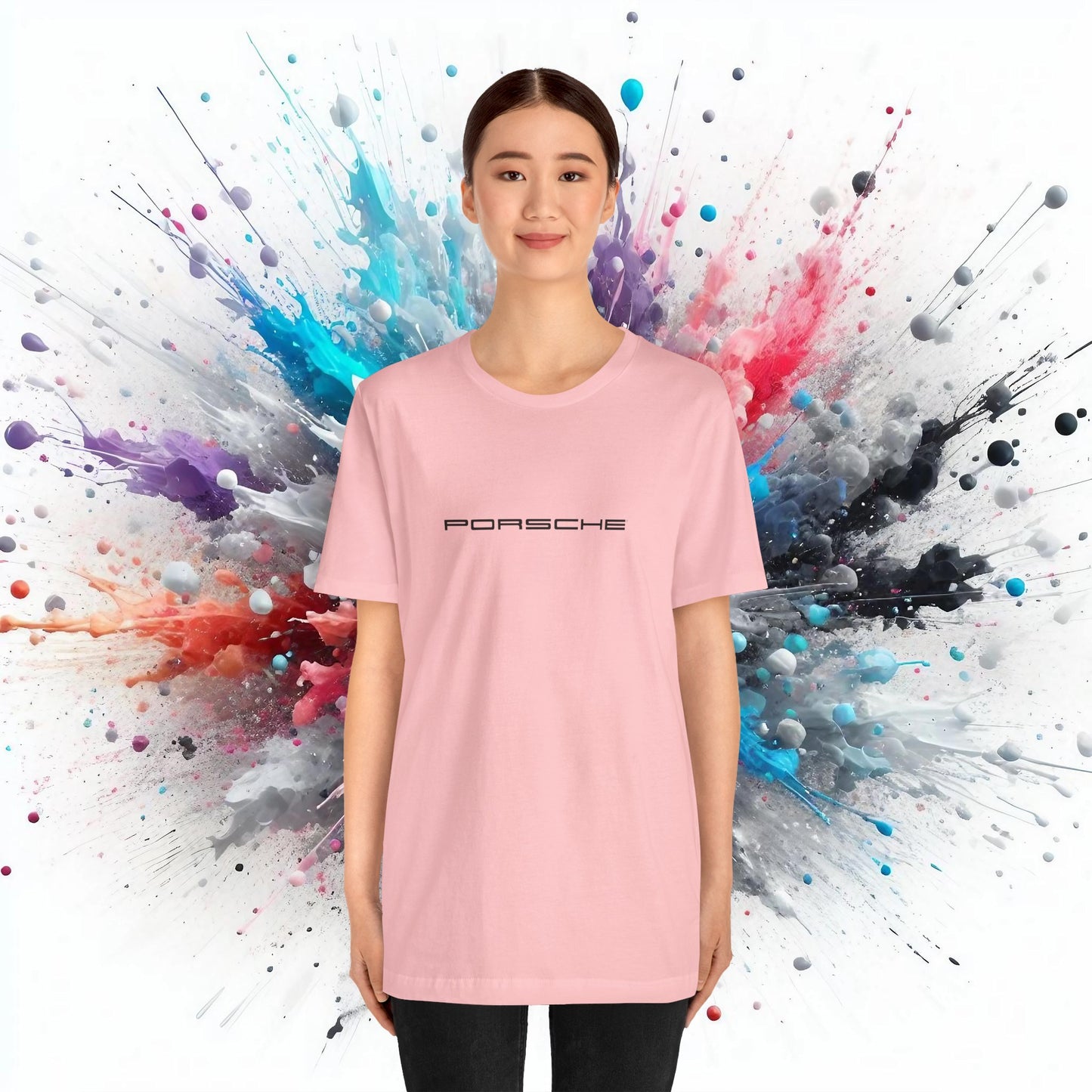 Porsche inspiriertes Logo Bella+Canvas Kurzarm-T-Shirt – 16 Farben – ethisches Unisex-Baumwoll-T-Shirt – hergestellt in den USA