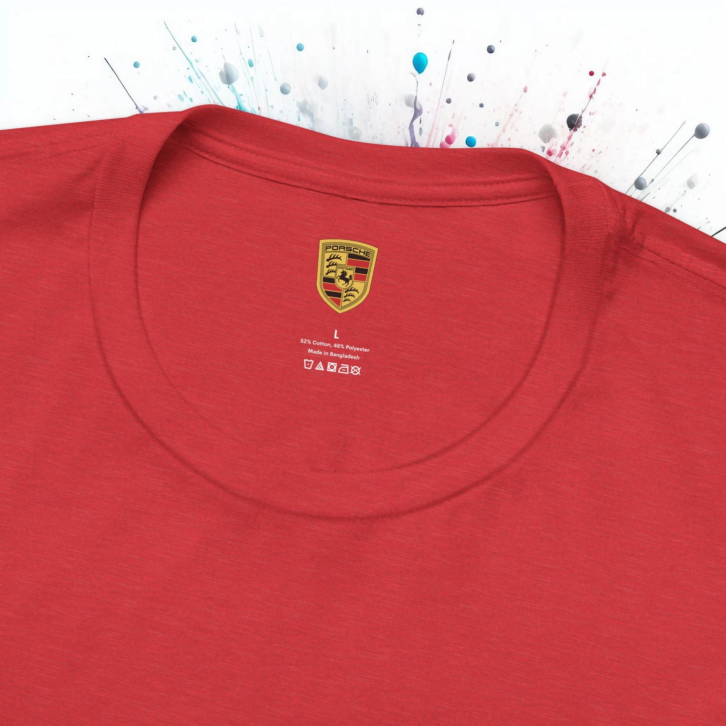 Porsche Inspired Logo Bella+Canvas Short-Sleeve Tee - 16 Colors - Ethical Unisex Cotton T-Shirt - Made in USA