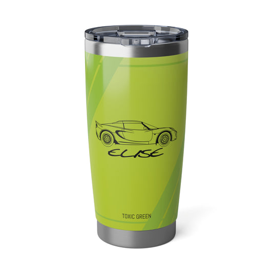 Lotus Toxic Green 20oz Tumbler with Lotus Logo and Elise Silhouette