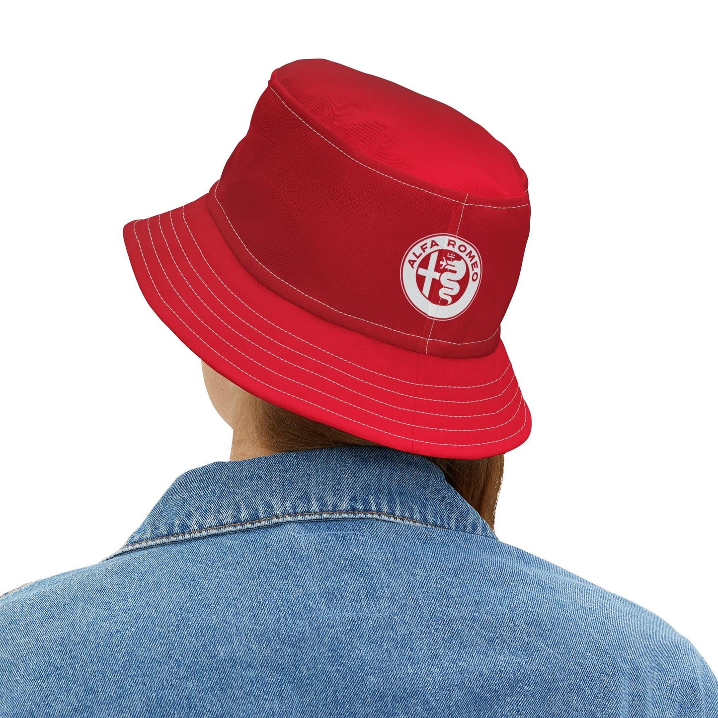 Alfa Romeo 4C Bucket Hat - Rosso Competizione Red, Made in USA - AI Print Spot