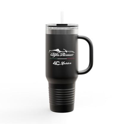 Alfa Romeo 4C Spider 40oz Insulated Travel Mug with Dual-Script Design