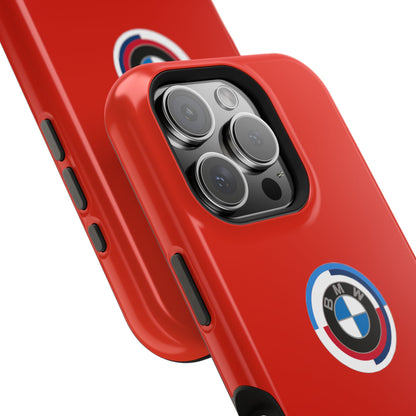 BMW G8X Toronto Red iPhone MagSafe Tough Case - 50 Jahre Logo and M Piping