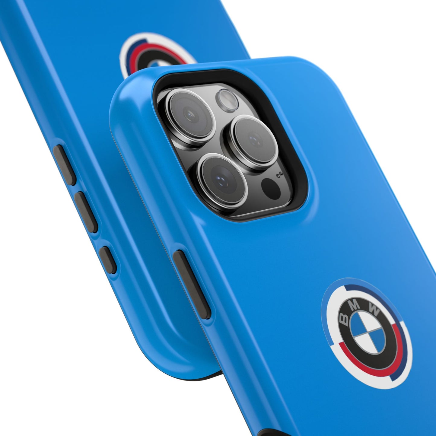 BMW G8X Daytona Blue iPhone MagSafe Tough Case - 50 Jahre Logo and M Piping