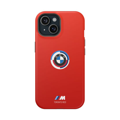 BMW G8X Toronto Red iPhone MagSafe Tough Case - 50 Jahre Logo and M Piping