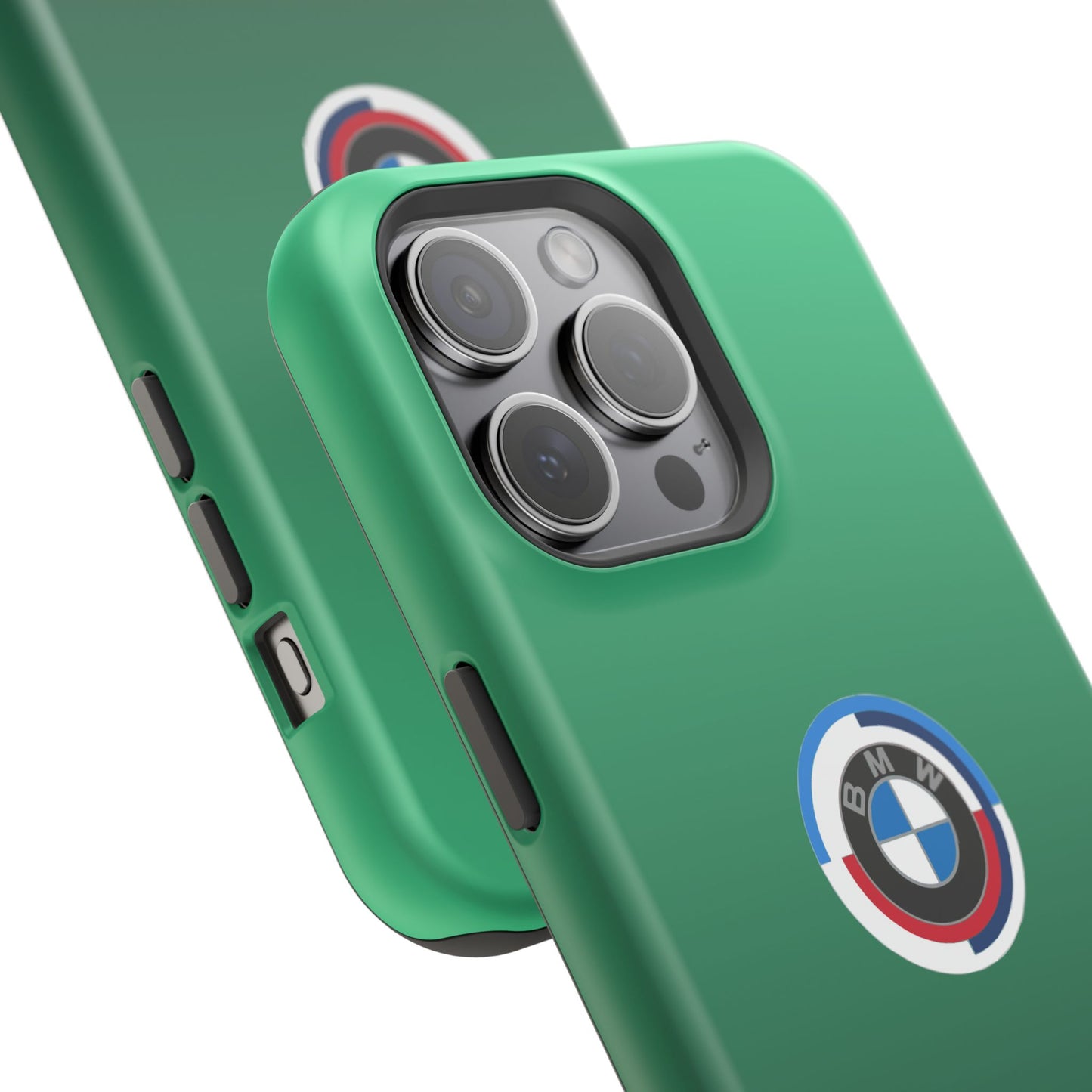 BMW G8X Isle of Man Green iPhone MagSafe Tough Case - 50 Jahre Logo and M Piping