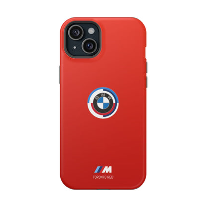 BMW G8X Toronto Red iPhone MagSafe Tough Case - 50 Jahre Logo and M Piping