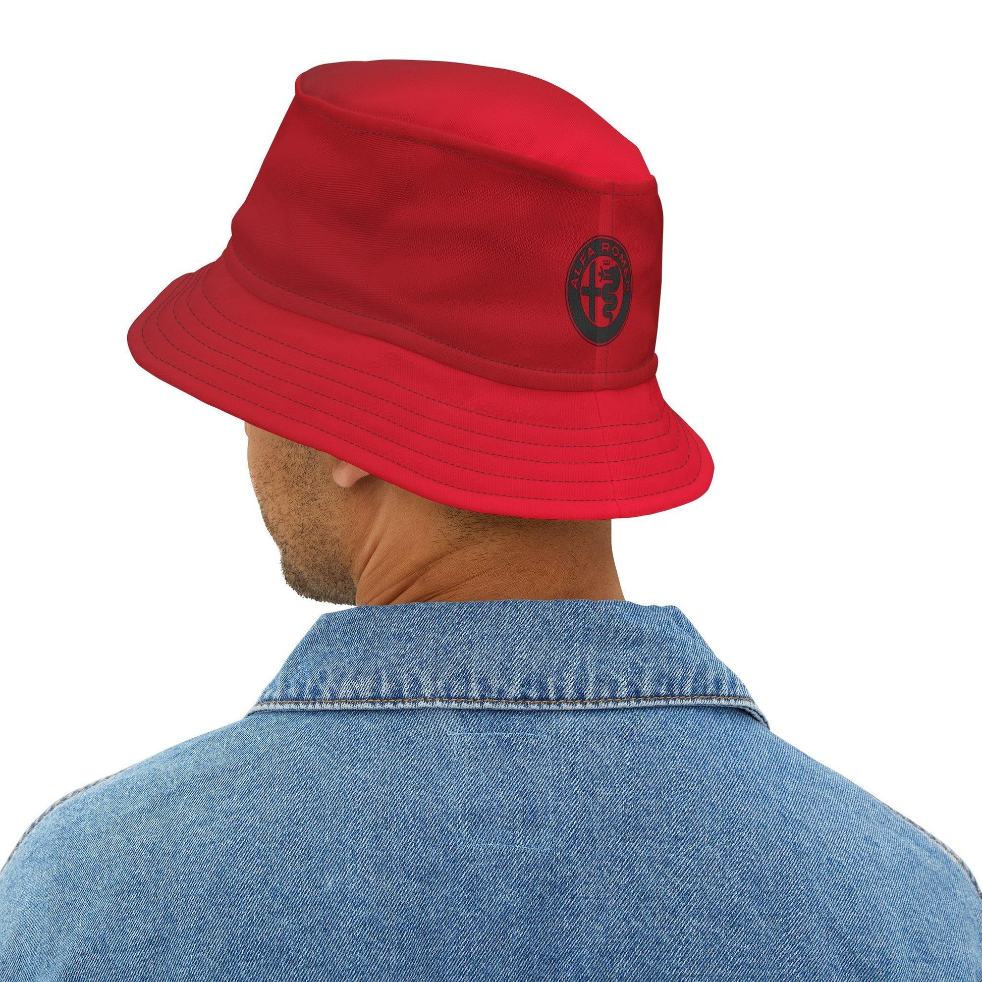 Alfa Romeo 4C Bucket Hat - Rosso Competizione Red, Made in USA - AI Print Spot