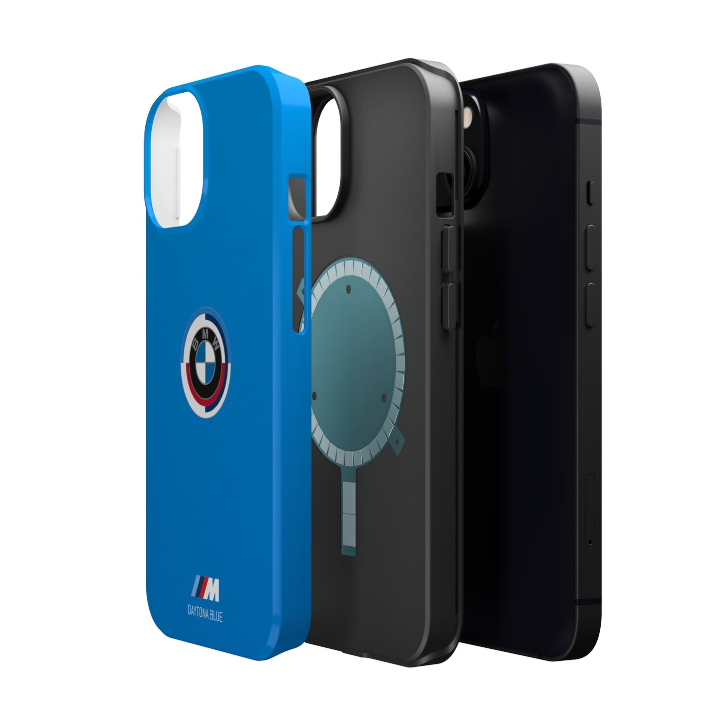 BMW G8X Daytona Blue iPhone MagSafe Tough Case - 50 Jahre Logo and M Piping