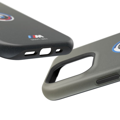 BMW G8X Dravit Grey With Gold Flecks iPhone MagSafe Tough Case - 50 Jahre Logo and M Piping