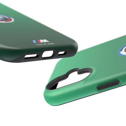 BMW G8X Isle of Man Green iPhone MagSafe Tough Case - 50 Jahre Logo and M Piping