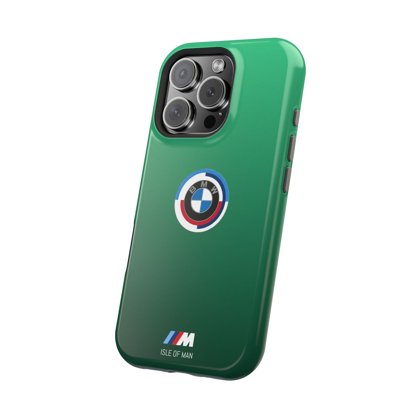 BMW G8X Isle of Man Green iPhone MagSafe Tough Case - 50 Jahre Logo and M Piping