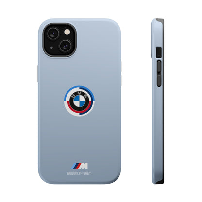 BMW G8X Brooklyn Grey iPhone MagSafe Tough Case - 50 Jahre Logo and M Piping