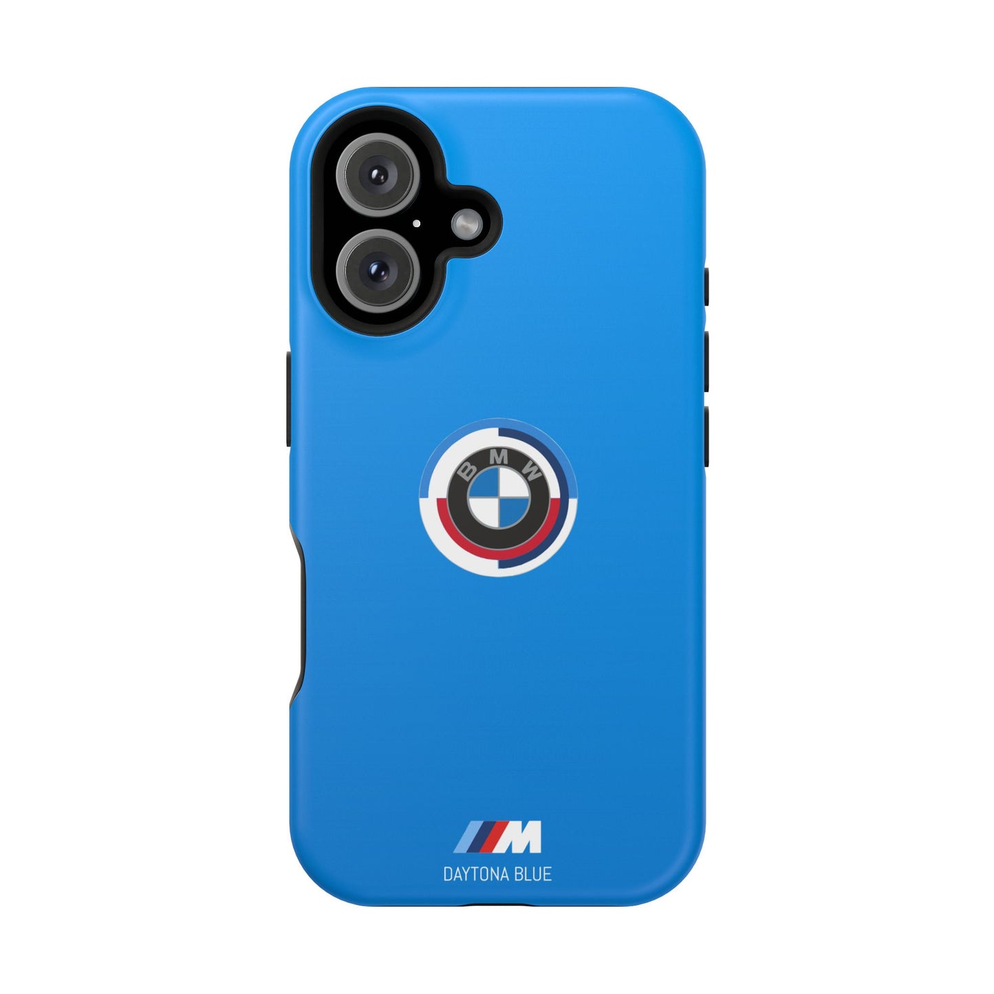 BMW G8X Daytona Blue iPhone MagSafe Tough Case - 50 Jahre Logo and M Piping