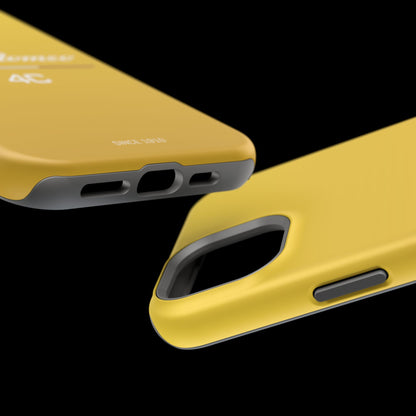 MagSafe® Dual Layer iPhone Case - Alfa Romeo 4C Design in White on Giallo Prototipo