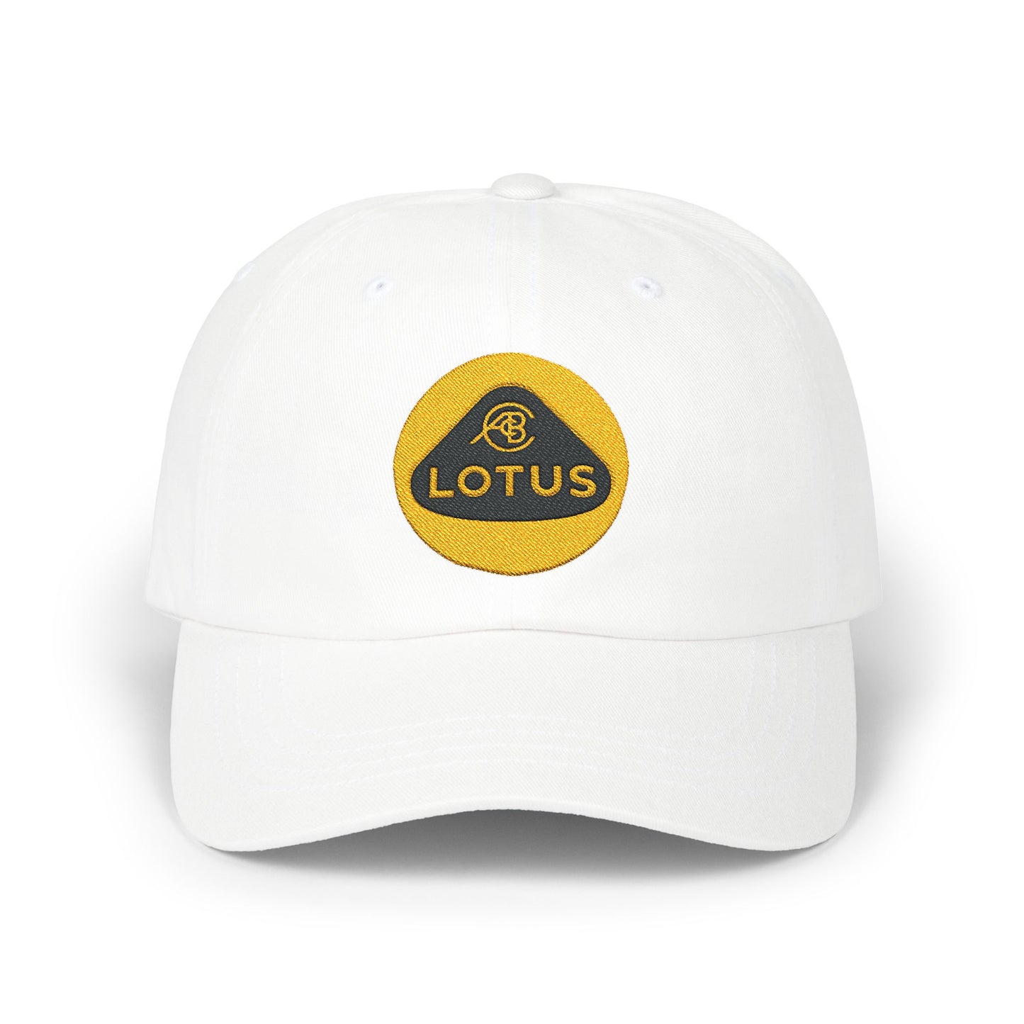 Classic Dad Cap with Lotus Logo Roundel Embroidered in 100% Cotton