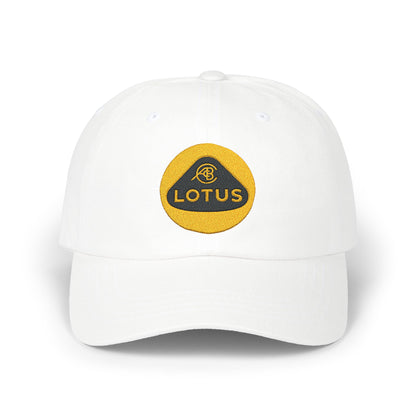 Classic Dad Cap with Lotus Logo Roundel Embroidered in 100% Cotton