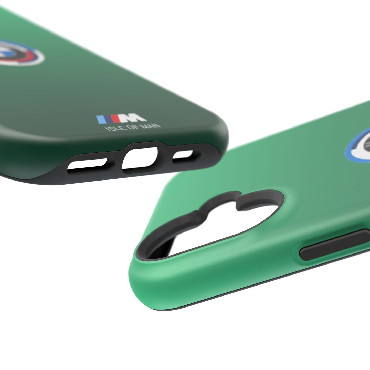 BMW G8X Isle of Man Green iPhone MagSafe Tough Case - 50 Jahre Logo and M Piping