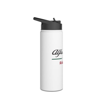 Alfa Romeo F1 Livery Official 2023 Vaso de botella de agua de acero inoxidable blanco - Personalizado, Personalizado