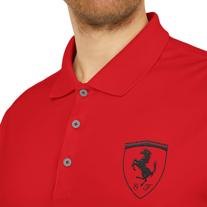 adidas Unisex Performance Polo with Ferrari Scuderia Silhouette Embroidery – Stylish & Functional - Multiple Colors