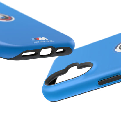 BMW G8X Daytona Blue iPhone MagSafe Tough Case - 50 Jahre Logo and M Piping