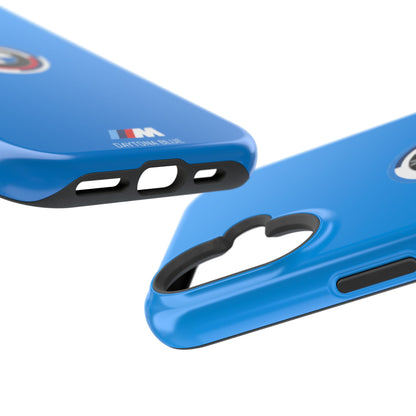 BMW G8X Daytona Blue iPhone MagSafe Tough Case - 50 Jahre Logo and M Piping