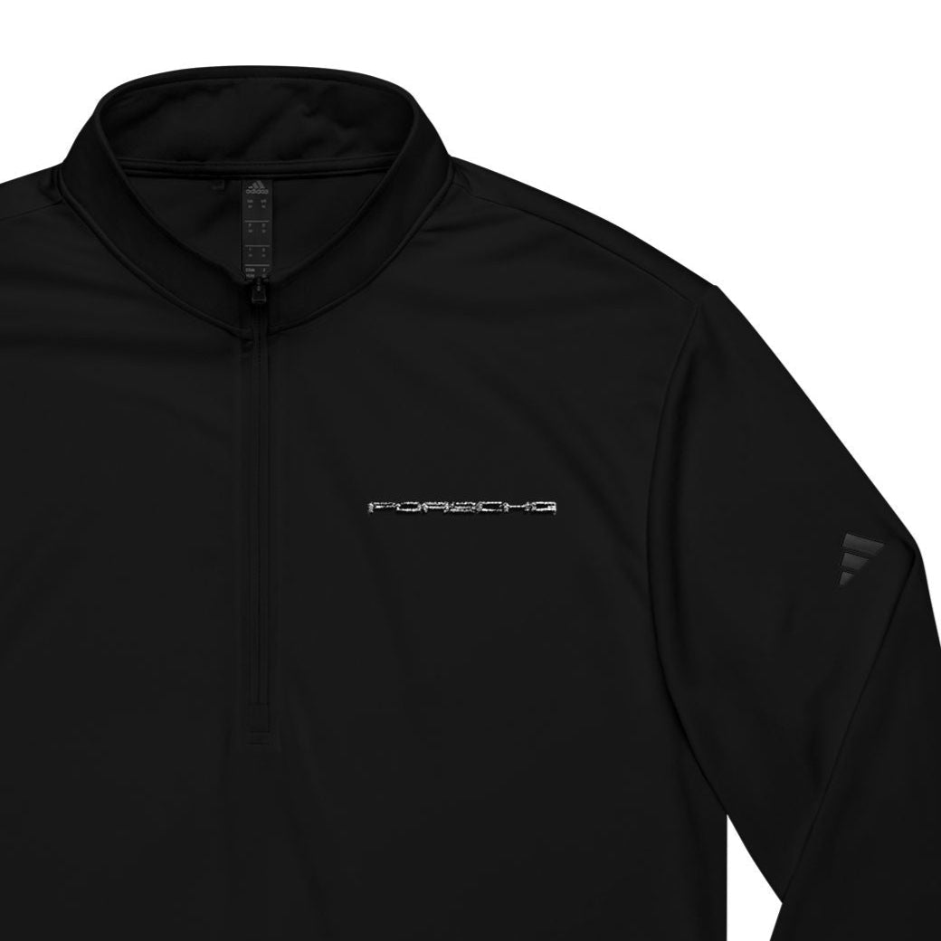 Adidas® Quarter-Zip Pullover - Porsche Script Logo in White Embroidery