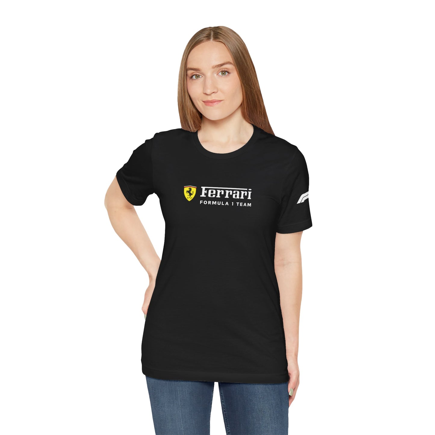 Ferrari Unisex Bella+Canva Ultra Soft T-Shirt – Bequemer Stil – Scuderia und Formel-1-Team – Geschenk für den Auto-Enthusiasten – Auto-Show-Ausrüstung