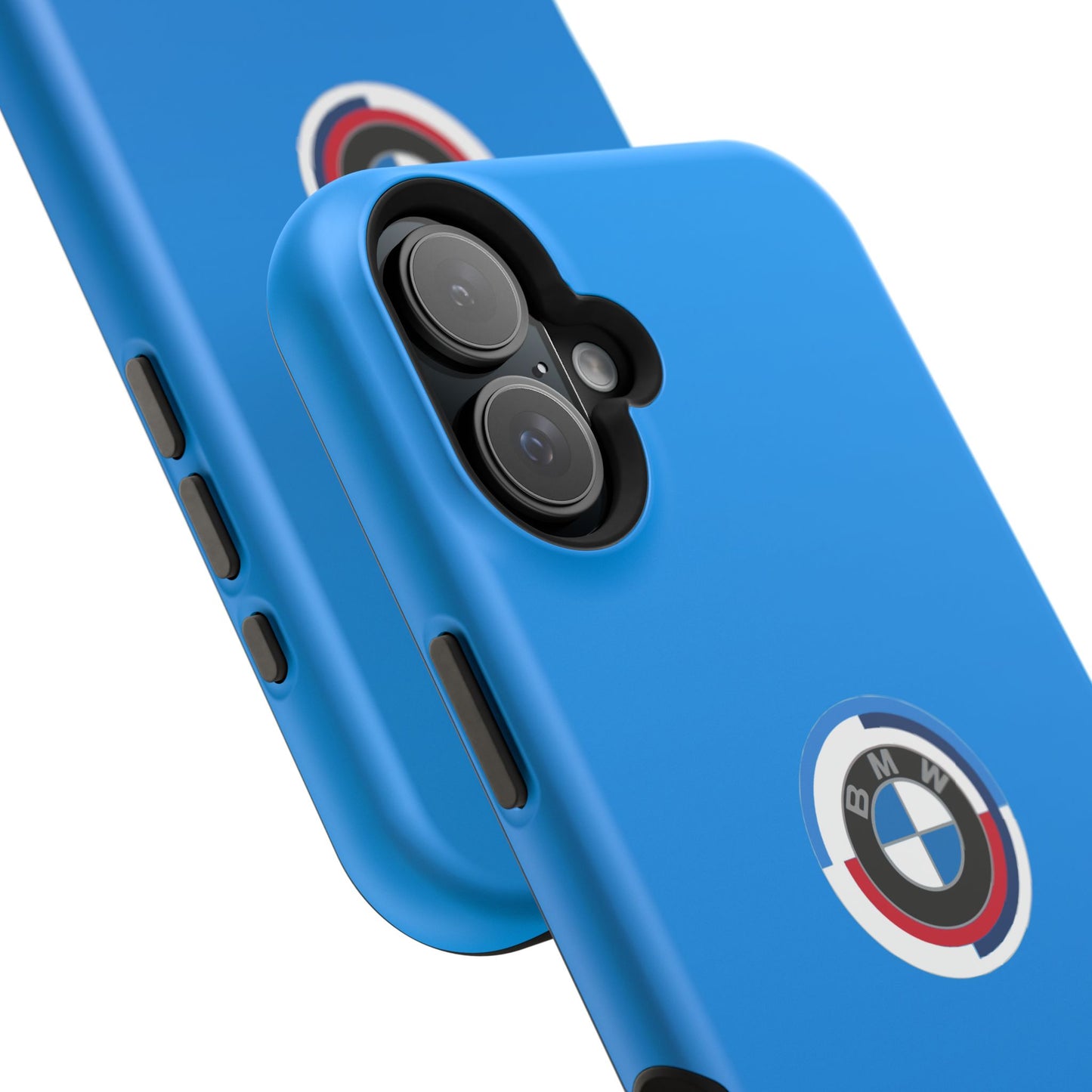 BMW G8X Daytona Blue iPhone MagSafe Tough Case - 50 Jahre Logo and M Piping