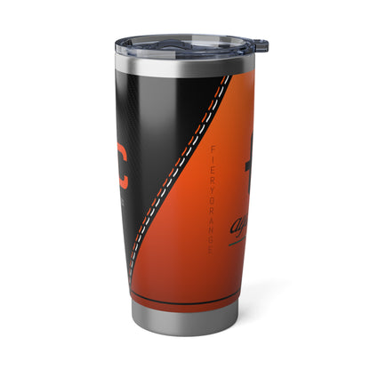 Custom Alfa Romeo 4C Exclusive Vagabond 20oz Tumbler - 3M Fiery Orange Gloss + Carbon Fiber Finish - Personalized