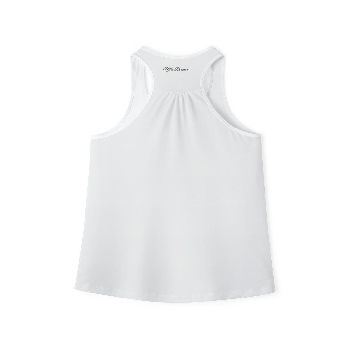 Alfa Romeo Trofeo White Cinched Back Tank Top - Biscione Snake & Cross - Performance Fit - Made in USA