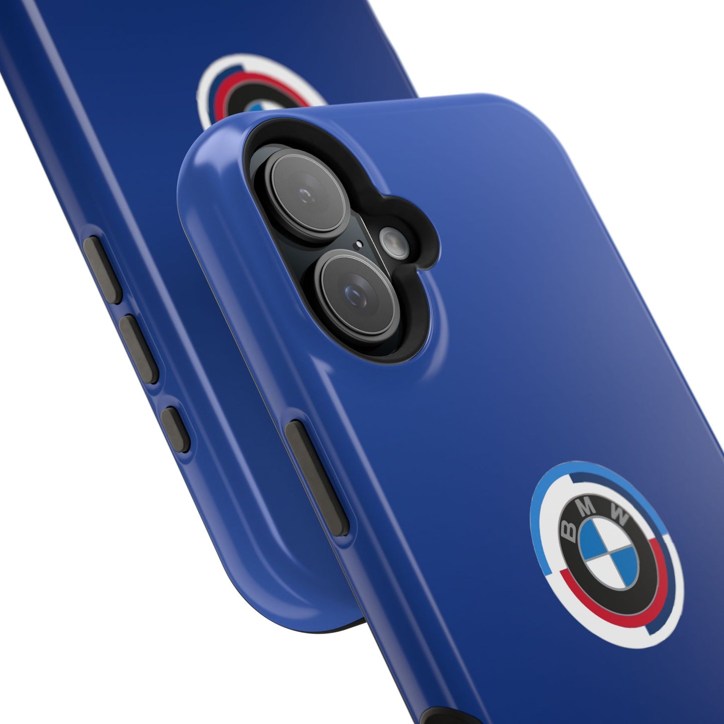 BMW G8X Frozen Portimao Blue iPhone MagSafe Tough Case - 50 Jahre Logo and M Piping