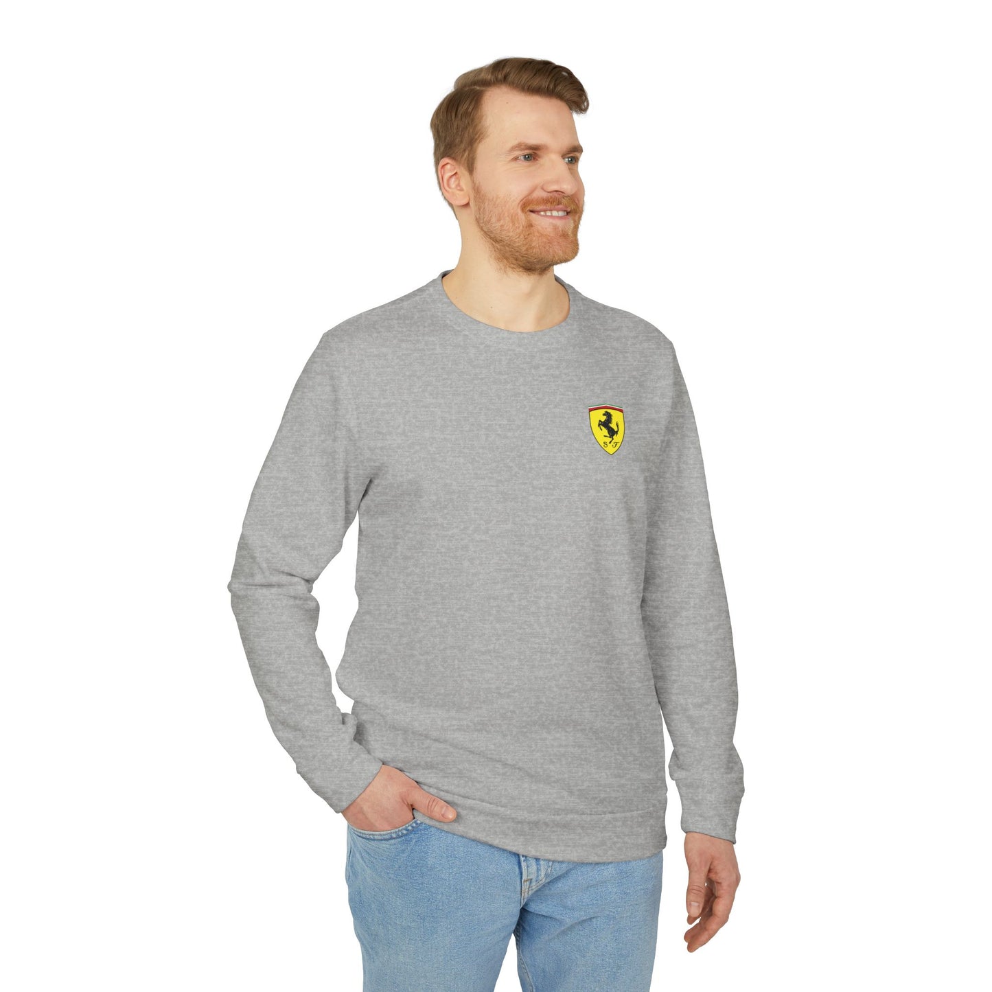 adidas Unisex Fleece Sweatshirt with Ferrari Scuderia Logo – Premium Comfort Meets Racing Style