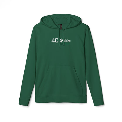 adidas Unisex Fleece Hoodie with Alfa Romeo 4C Spider Logo & Racing Italian Flag Piping - AI Print Spot