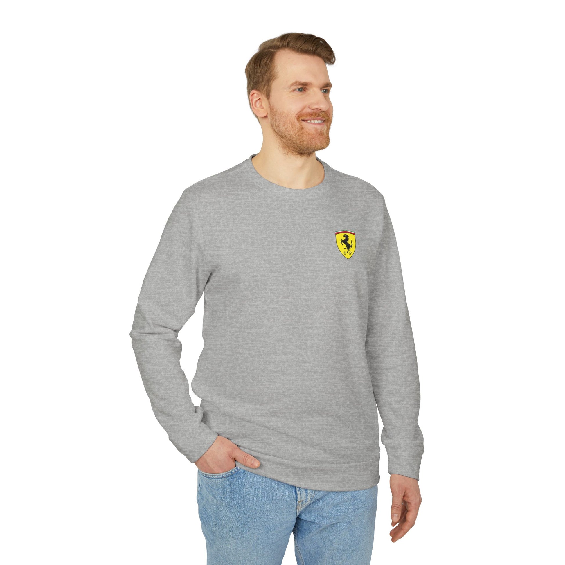 adidas Unisex Fleece Sweatshirt with Ferrari Scuderia Logo – Premium Comfort Meets Racing Style - AI Print Spot