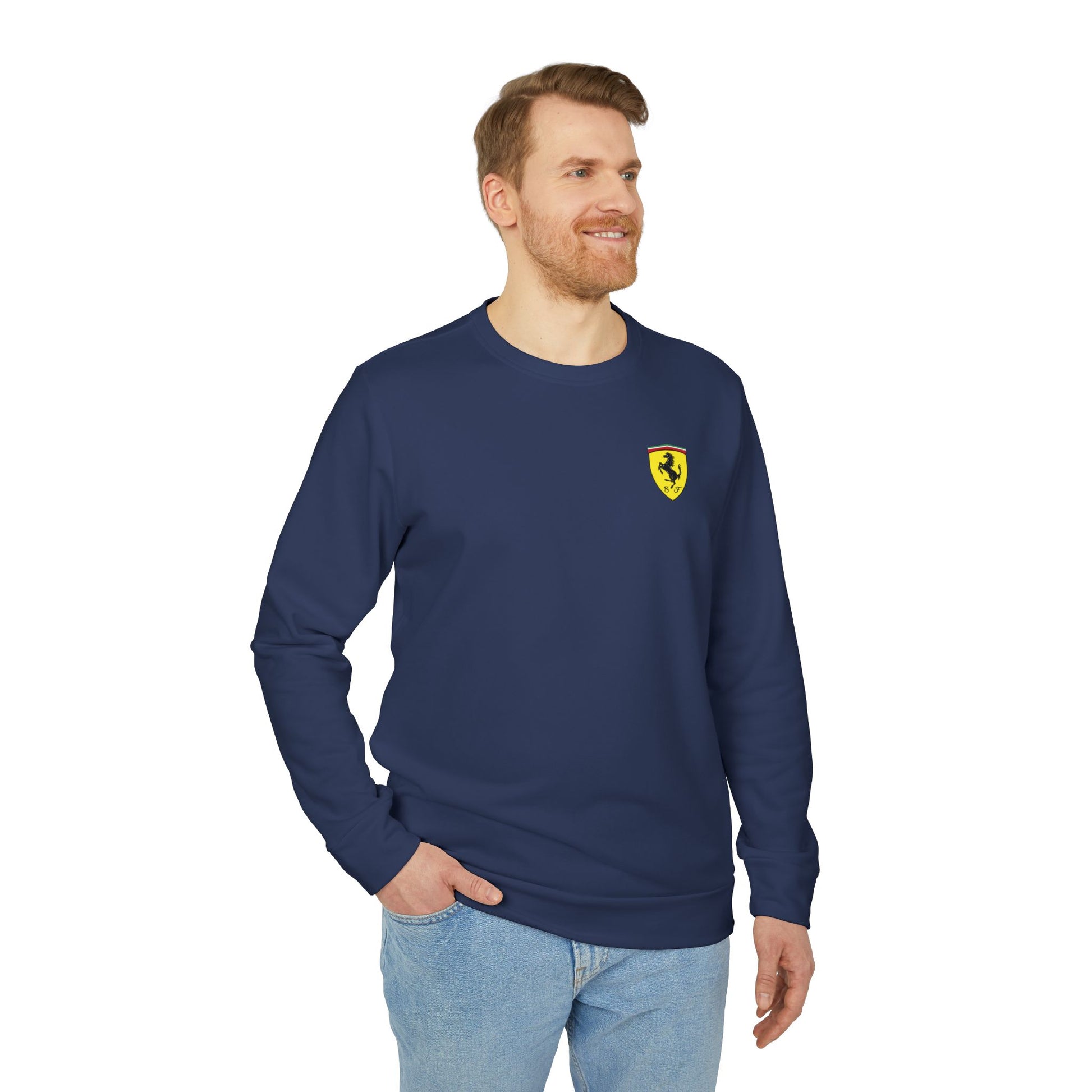 adidas Unisex Fleece Sweatshirt with Ferrari Scuderia Logo – Premium Comfort Meets Racing Style - AI Print Spot