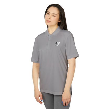 adidas Unisex Performance Polo – Alfa Romeo Biscione Snake & Cross in Black & White Design - AI Print Spot