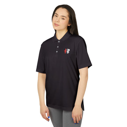 adidas Unisex Performance Polo – Alfa Romeo Biscione Snake & Cross in Red & White Design - AI Print Spot