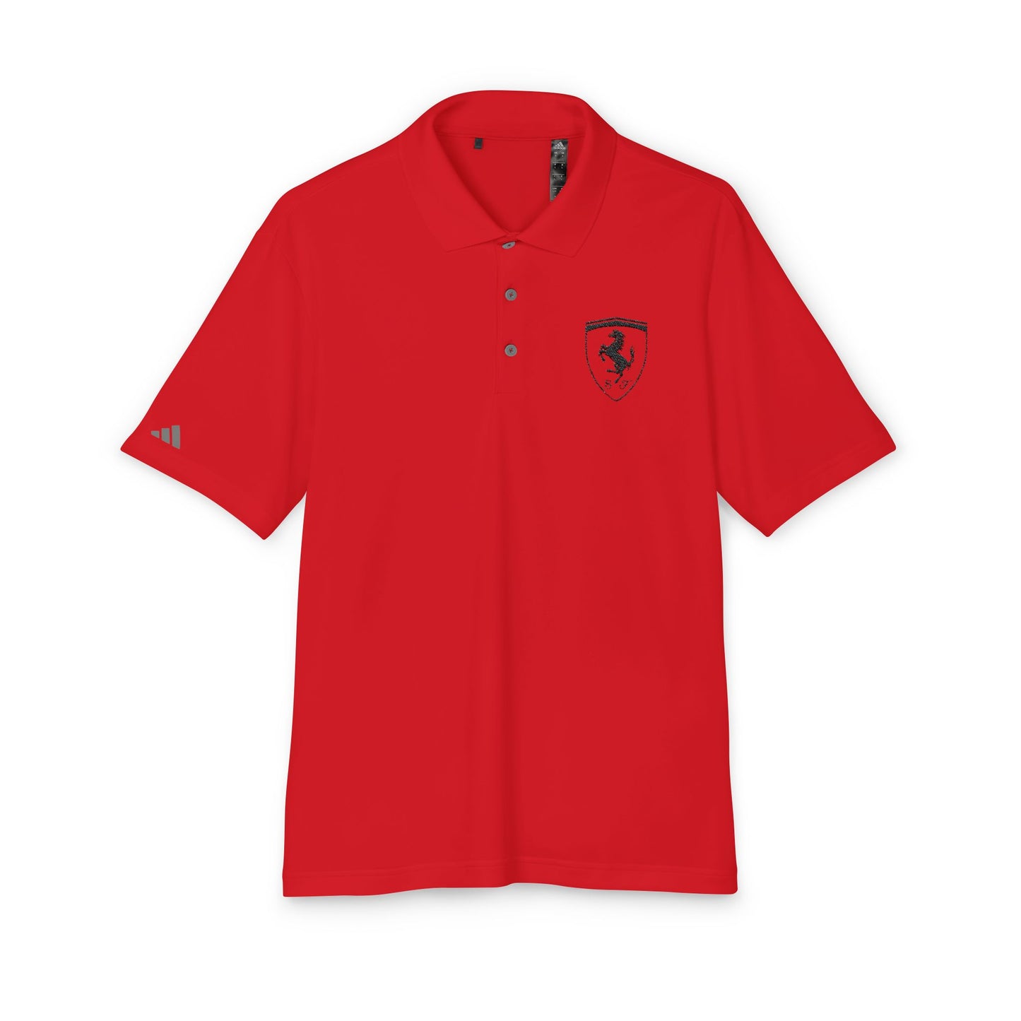 adidas Unisex Performance Polo with Ferrari Scuderia Silhouette Embroidery – Stylish & Functional - Multiple Colors - AI Print Spot