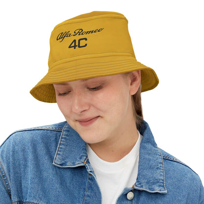 Alfa Romeo 4C Bucket Hat - Giallo Prototipo Yellow, Made in USA - AI Print Spot